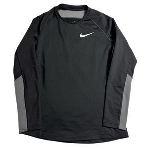 Nike Black Gray Performance Top Base Layer Youth Boy XL Hockey Winter Sports Ski